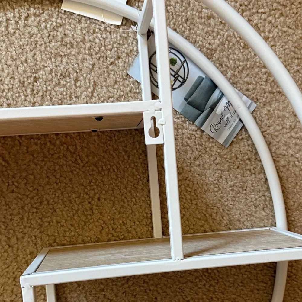 Premier Home White Circular Display Shelf